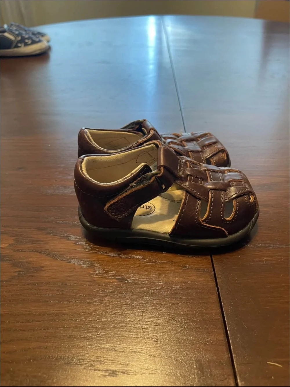 Stride Rite Brown Leather Fisherman Sandals